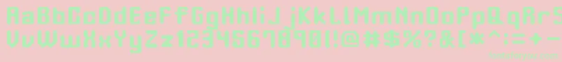 OrangePhone Font – Green Fonts on Pink Background