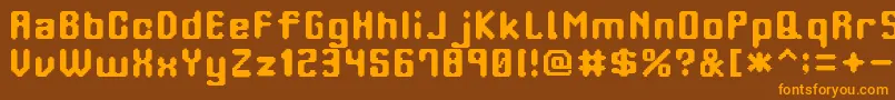 OrangePhone Font – Orange Fonts on Brown Background