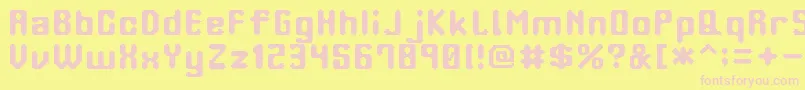 OrangePhone Font – Pink Fonts on Yellow Background