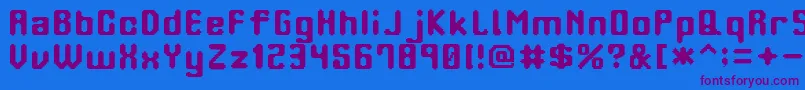 OrangePhone Font – Purple Fonts on Blue Background