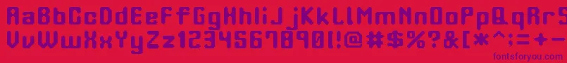 Police OrangePhone – polices violettes sur fond rouge