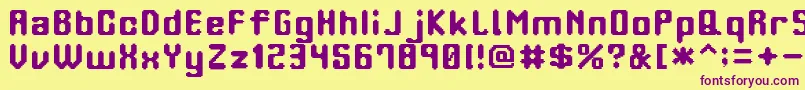 OrangePhone Font – Purple Fonts on Yellow Background