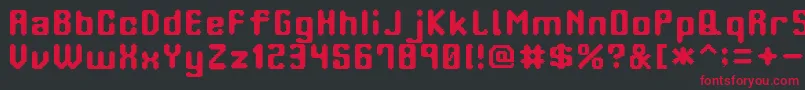 OrangePhone Font – Red Fonts on Black Background