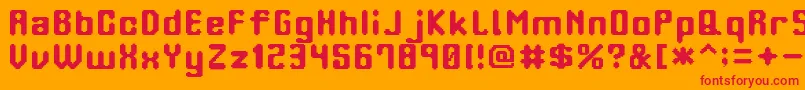 フォントOrangePhone – オレンジの背景に赤い文字