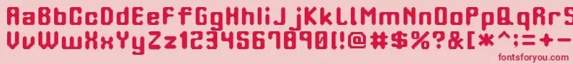 フォントOrangePhone – ピンクの背景に赤い文字