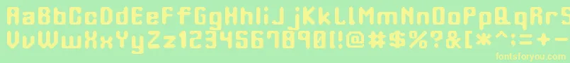 OrangePhone Font – Yellow Fonts on Green Background