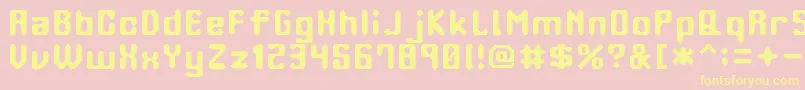 OrangePhone Font – Yellow Fonts on Pink Background