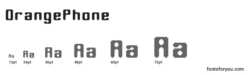 OrangePhone Font Sizes