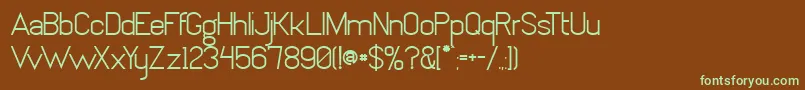 AltoVoltaje Font – Green Fonts on Brown Background