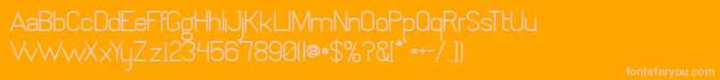 AltoVoltaje-fontti – vaaleanpunaiset fontit oranssilla taustalla