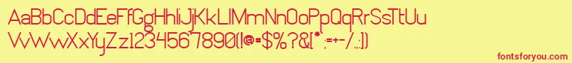 AltoVoltaje Font – Red Fonts on Yellow Background