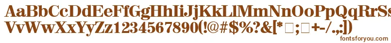 Шрифт LuciaDisplaySsi – коричневые шрифты на белом фоне