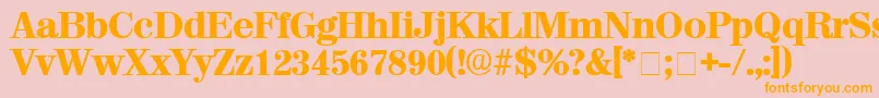 LuciaDisplaySsi Font – Orange Fonts on Pink Background