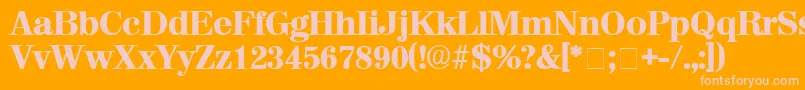 LuciaDisplaySsi Font – Pink Fonts on Orange Background