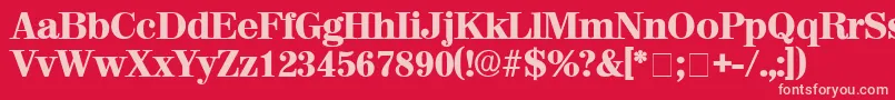 LuciaDisplaySsi Font – Pink Fonts on Red Background