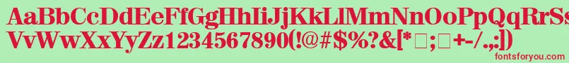 LuciaDisplaySsi Font – Red Fonts on Green Background