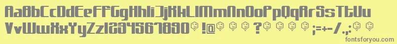 Muttprutt Font – Gray Fonts on Yellow Background