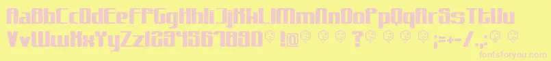 Muttprutt Font – Pink Fonts on Yellow Background