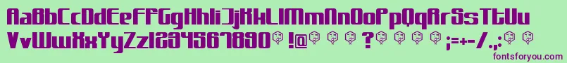 Muttprutt Font – Purple Fonts on Green Background