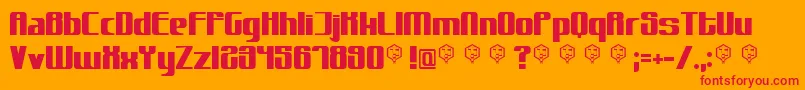 Muttprutt Font – Red Fonts on Orange Background