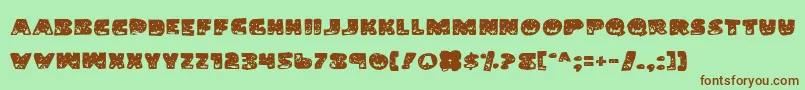 Landg Font – Brown Fonts on Green Background