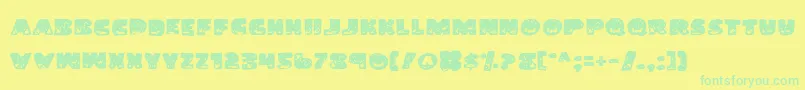 Czcionka Landg – zielone czcionki na żółtym tle
