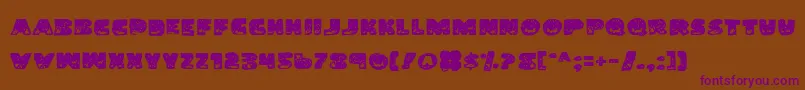 Landg Font – Purple Fonts on Brown Background