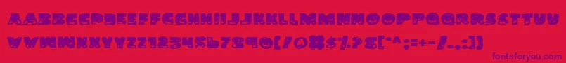 Landg Font – Purple Fonts on Red Background