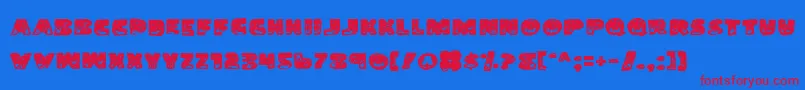 フォントLandg – 赤い文字の青い背景