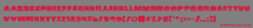 Landg Font – Red Fonts on Gray Background
