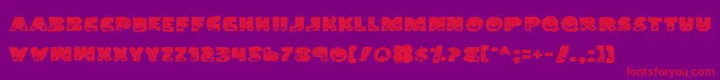 fuente Landg – Fuentes Rojas Sobre Fondo Morado