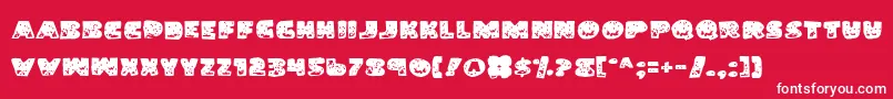 Landg Font – White Fonts on Red Background
