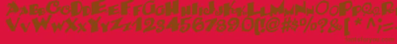 BackRegularTtstd Font – Brown Fonts on Red Background