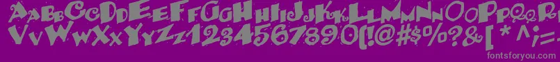BackRegularTtstd-Schriftart – Graue Schriften auf violettem Hintergrund