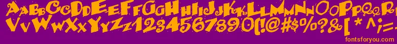 En savoir plus sur la police BackRegularTtstd Police BackRegularTtstd – polices orange sur fond violet