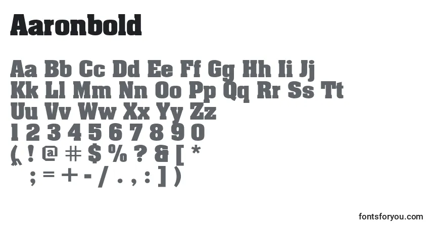 Schriftart Aaronbold – Alphabet, Zahlen, spezielle Symbole