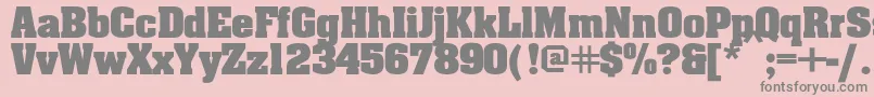 Aaronbold Font – Gray Fonts on Pink Background