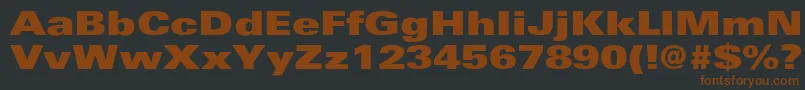 UniversExtrablackext Font – Brown Fonts on Black Background