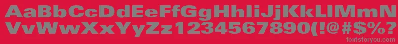 UniversExtrablackext Font – Gray Fonts on Red Background