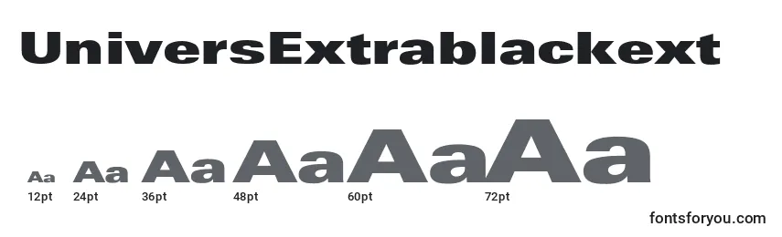 UniversExtrablackext Font Sizes