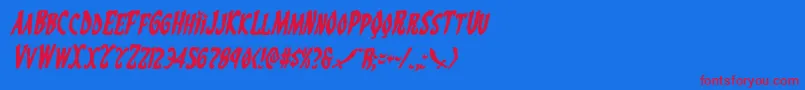 Eskindarital Font – Red Fonts on Blue Background