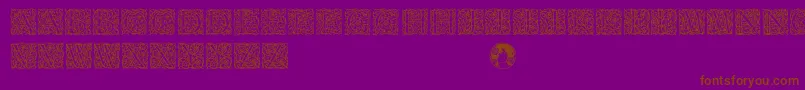 Arabesqueinitialen Font – Brown Fonts on Purple Background