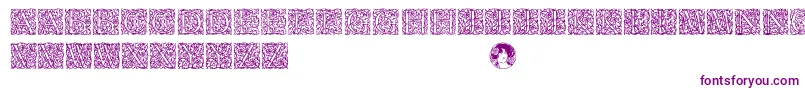 Arabesqueinitialen Font – Purple Fonts on White Background