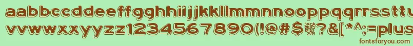 LumiNauroit Font – Brown Fonts on Green Background