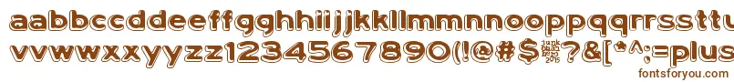 Шрифт LumiNauroit – коричневые шрифты на белом фоне