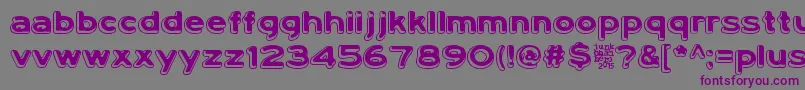 LumiNauroit-fontti – violetit fontit harmaalla taustalla