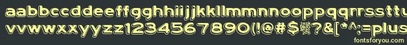 LumiNauroit Font – Yellow Fonts on Black Background