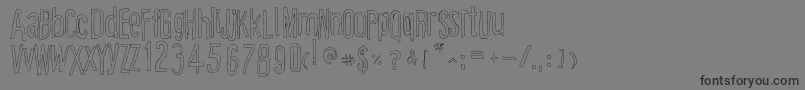 CartoonEastOutline Font – Black Fonts on Gray Background