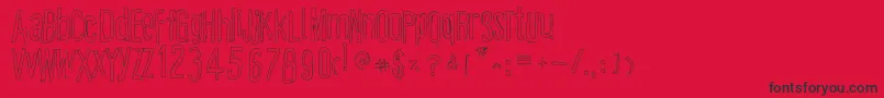 CartoonEastOutline Font – Black Fonts on Red Background
