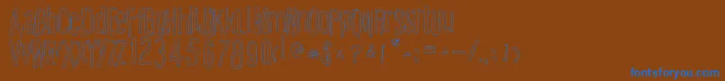 CartoonEastOutline Font – Blue Fonts on Brown Background
